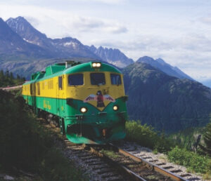 White Pass Yukon Train in Skagway Alaska
