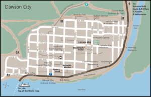 Map of Dawson City Yukon