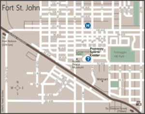 Map of Fort St. John British Columbia
