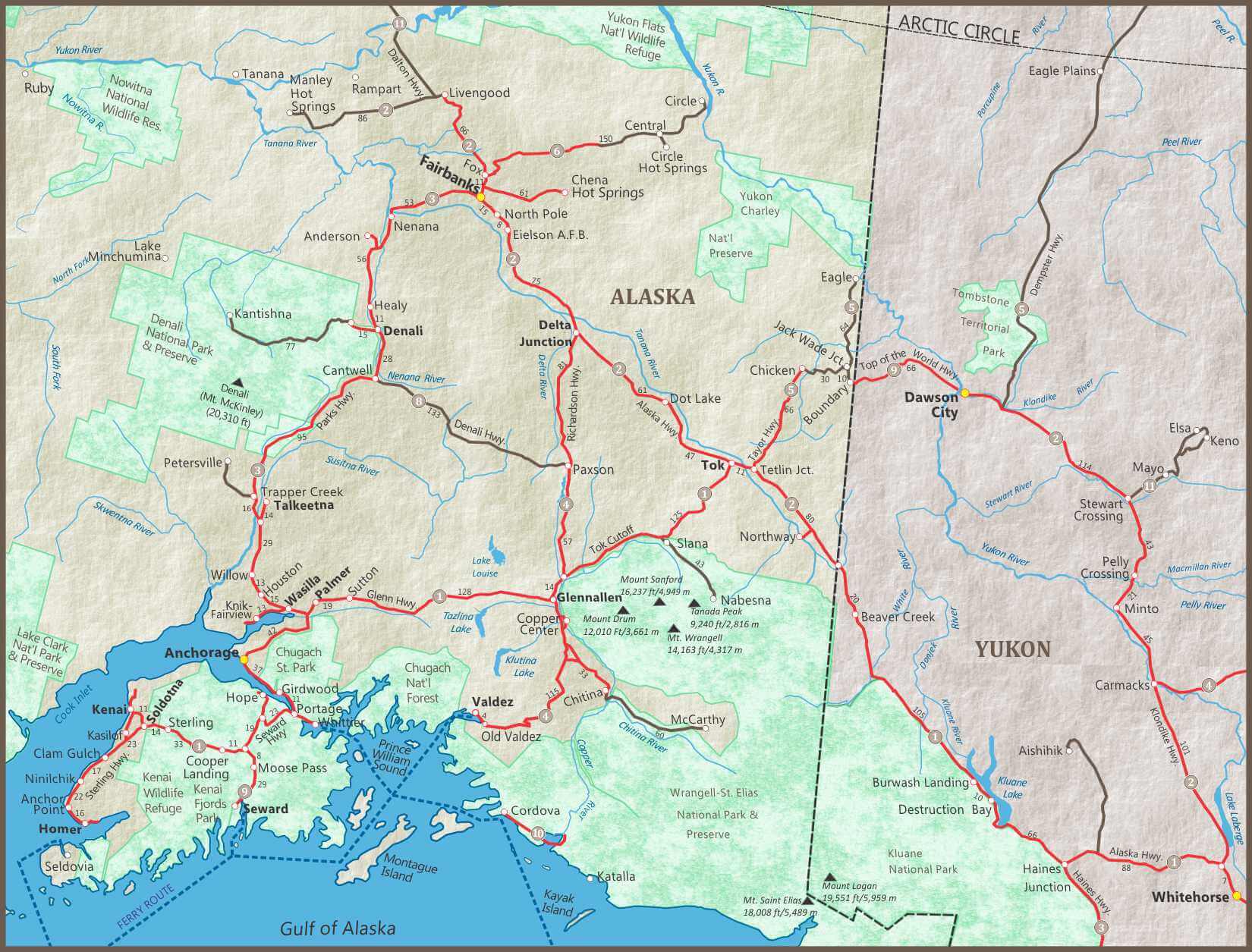 County Map Of Alaska With Cities - Map of world