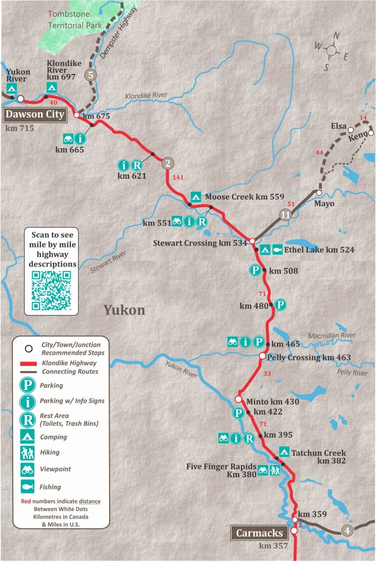 map of the klondke highway