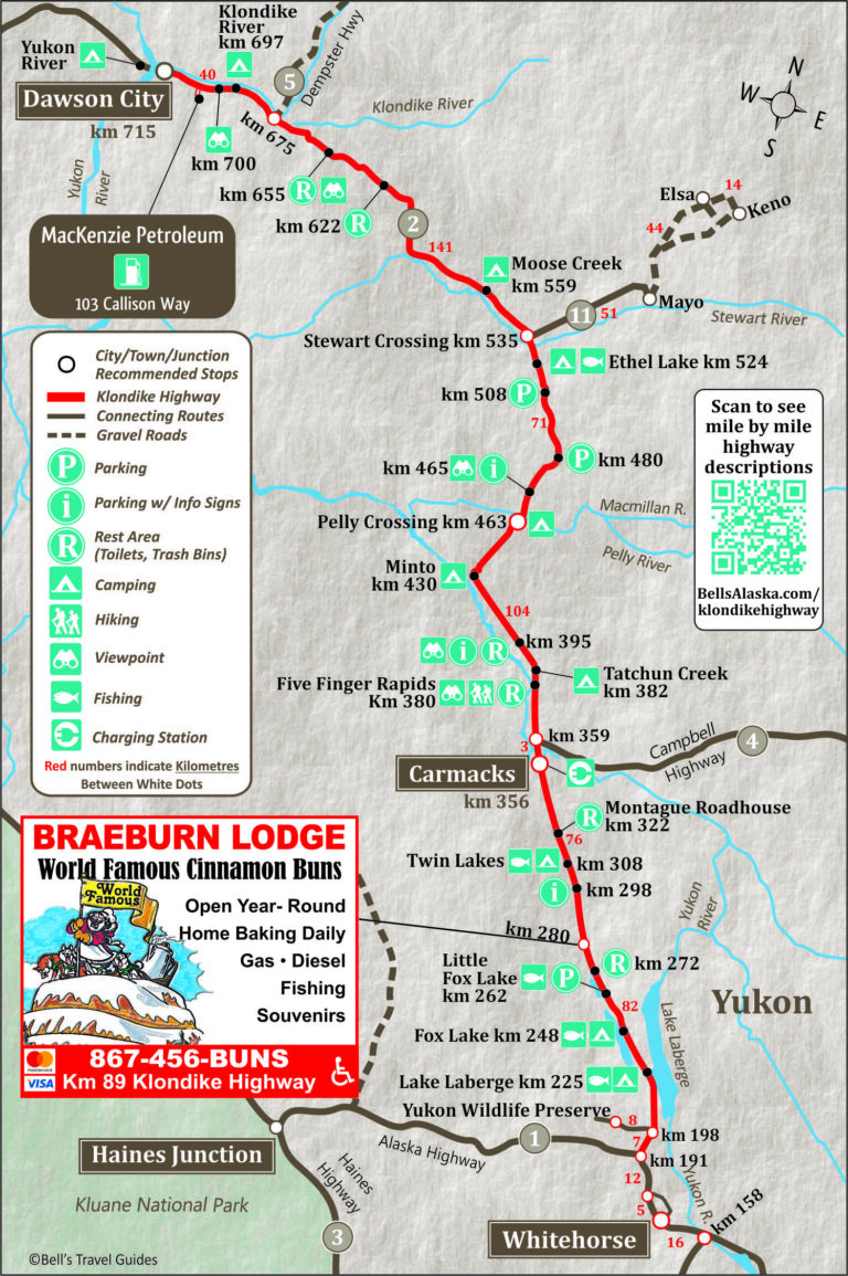 klondike hwy map (north)