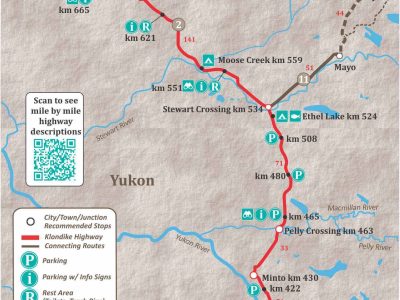 Klondike Hwy Map Klondike Highway Map