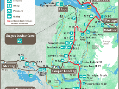 Seward-Highway Map of Seward Highway