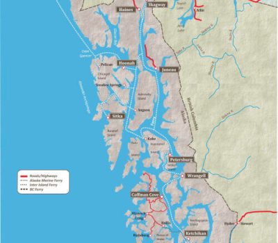Southeast Alaska Inside Passage Map
