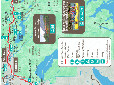 Sterling hwy Map of The Sterling Highway