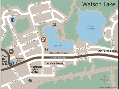 Watson-Lake-Map Map of Watson Lake Yukon